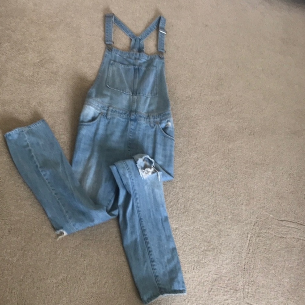 H & M Extreme Ripped Overalls